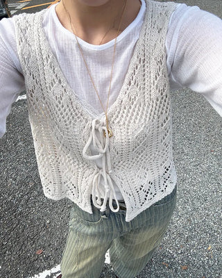 Crochet knit vest