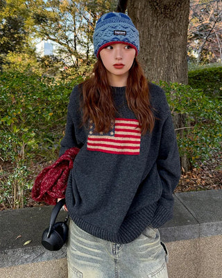 USA Flag Jacquard Knit
