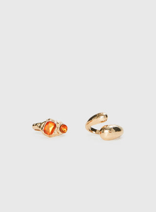 Rich Spirit Ring Pack Gold  Orange