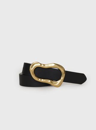 Leto Belt Black  Gold