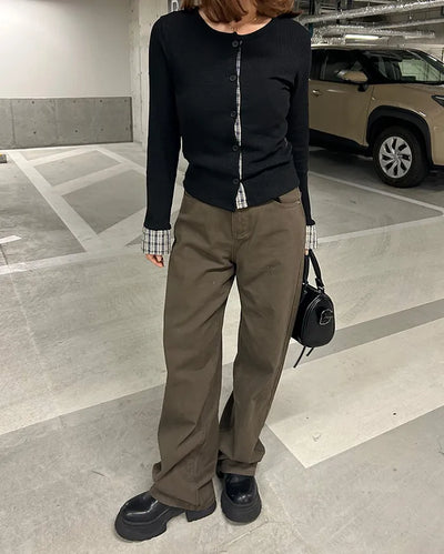 Cotton wide-leg pants