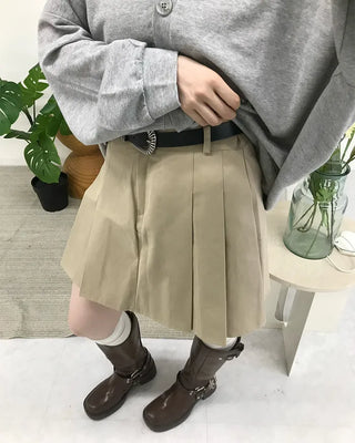 Pintuck mini skirt
