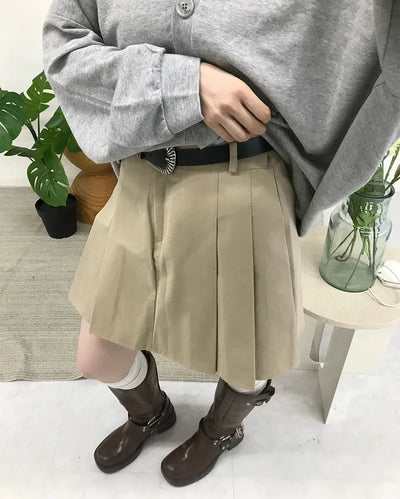 Pintuck mini skirt