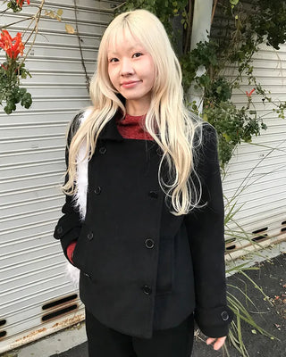 Double-breasted short coat