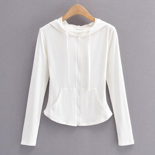 LIGHTWEIGHT FORM FIT ZIP-UP HOODED JACKET