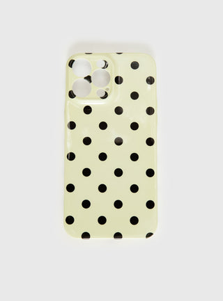 Milda iPhone Case Butter  Brown Polka