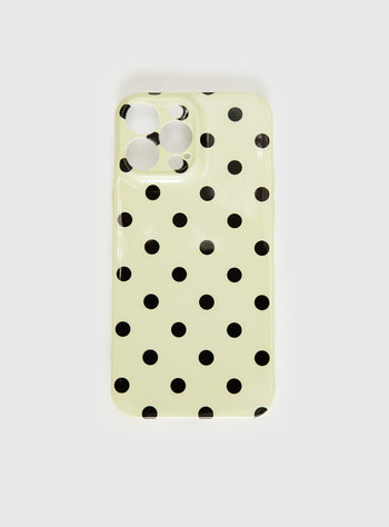 Milda iPhone Case Butter  Brown Polka