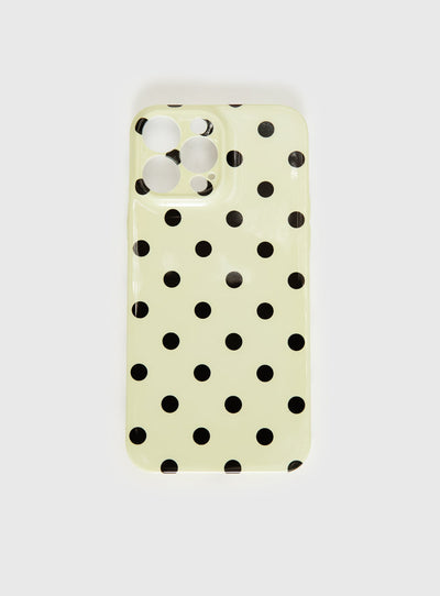 Milda iPhone Case Butter  Brown Polka