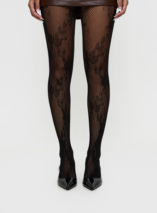 Murmur Lace Stockings Black