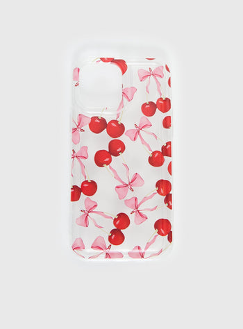 Cherry Pickers iPhone Case Clear  Red