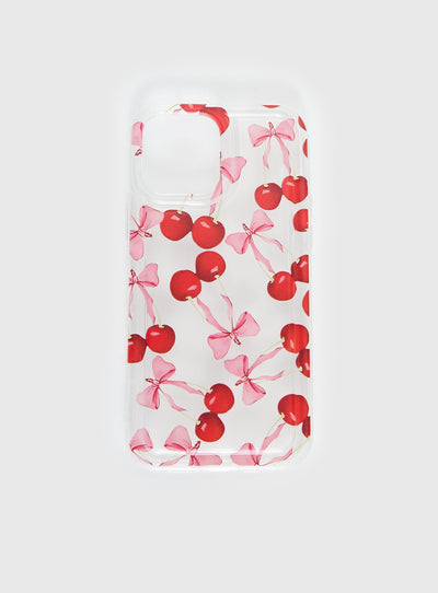 Cherry Pickers iPhone Case Clear  Red