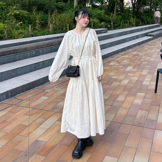 Shirred String Long Dress