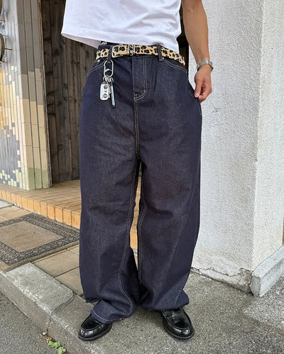 Non-faded denim pants