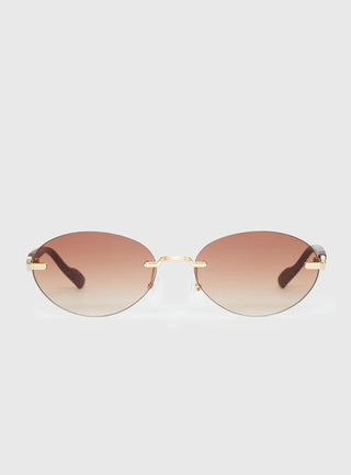 Katja Sunglasses Brown  Gold