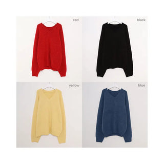 V-neck simple knit