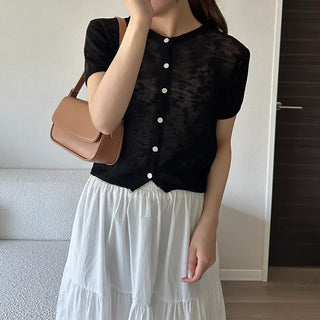 Short-sleeved cardigan