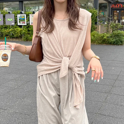Linen sleeveless top