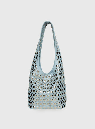In The Crowd Shoulder Bag Blue  Silver