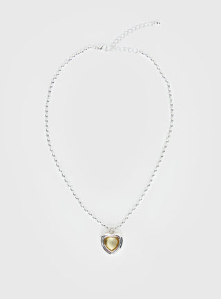 Wishes Granted Dainty Pendant Necklace Silver  Yellow