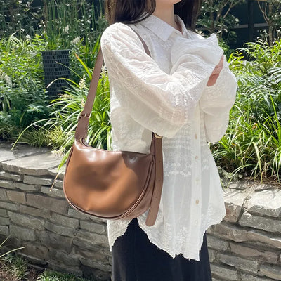 Half-moon shoulder bag