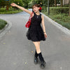 Chiffon layered mini dress