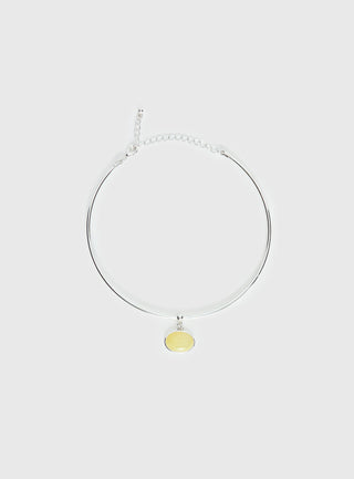 Vanita Necklace Silver  Yellow