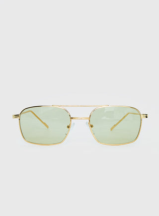 For The Plot Aviator Sunglasses Gold / Light Yellow