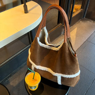 Sheepskin tote bag