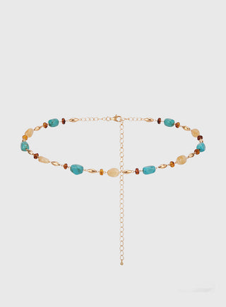 Vaila Bead Detail Belt Gold