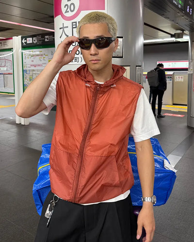 Windbreaker Hooded Vest