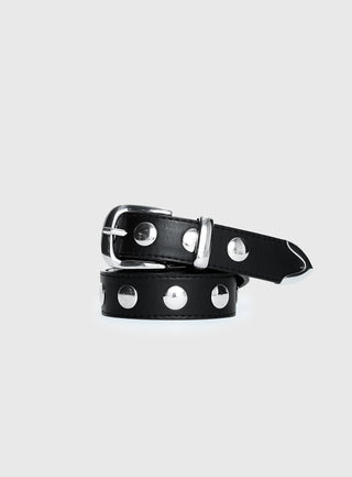 Nikoli Stud Belt Black  Silver