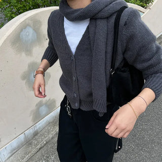 Scarf cardigan
