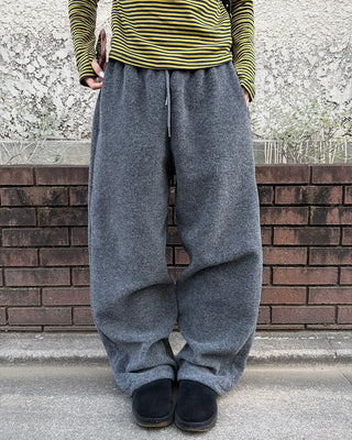 Drawstring wide sweatpants