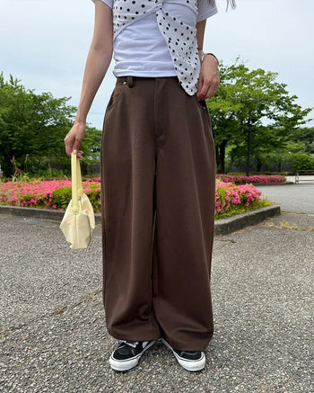 Belt loop wide sweatpants