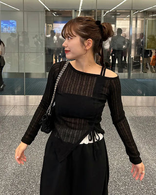 Asymmetrical String Knit