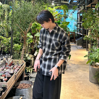 (Unisex) Oversized Check Shirt
