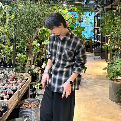 (Unisex) Oversized Check Shirt