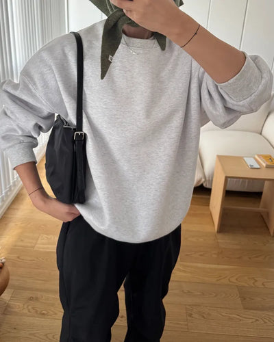Fleece-lined balloon sweatshirt