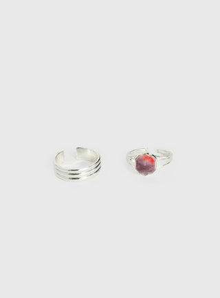 Ivonna Toe Ring Pack Silver