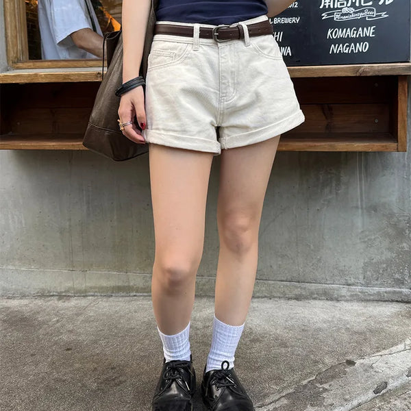Belted shorts