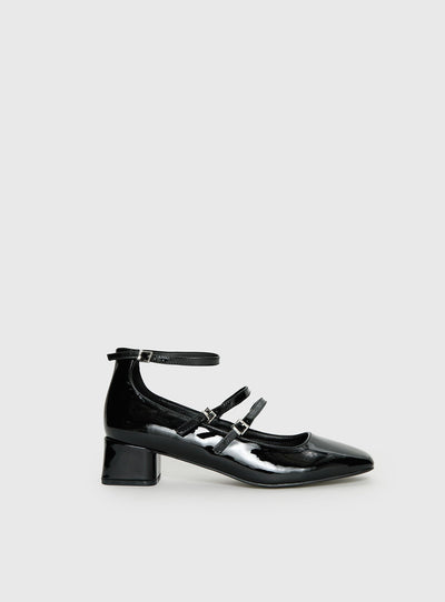 Berta Heels Black Patent