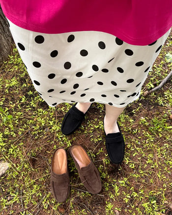 Suede mule sandals
