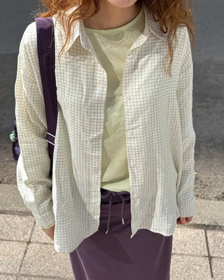 Oversized check shirt