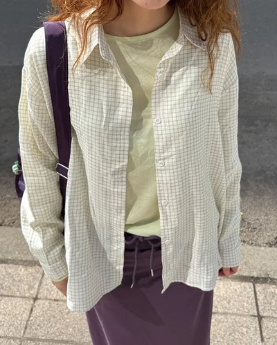 Oversized check shirt