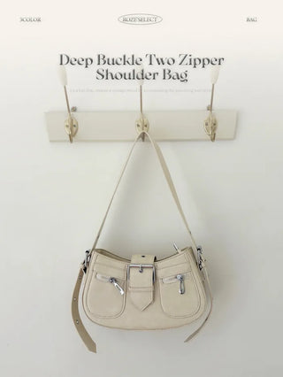 Buckle shoulder bag