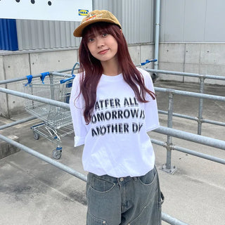 (Unisex) Lettering Oversized T-Shirt