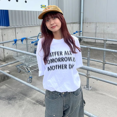 (Unisex) Lettering Oversized T-Shirt
