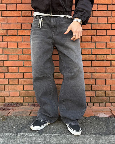 Vintage Wash Curved Denim