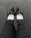 Studded buckle Mary Jane