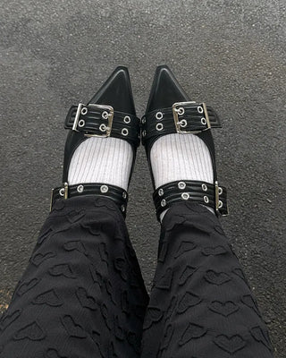 Studded buckle Mary Jane